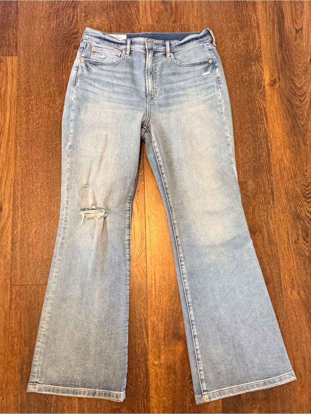 GAP Light Wash High-Rise 70s Flare Jeans
